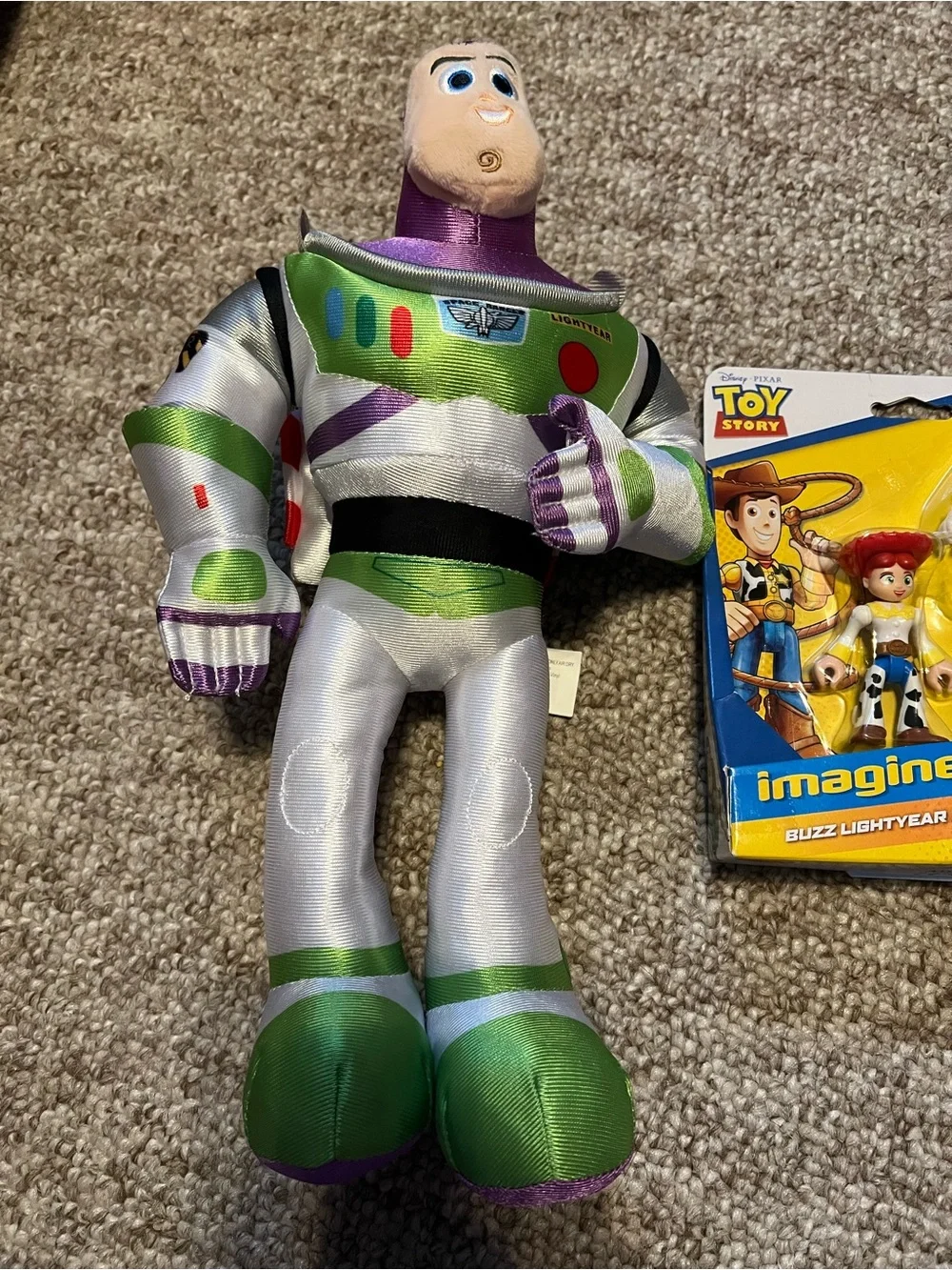 Disney Pixar Toy Story Buzz Lightyear Plush, imaginext figures and puzzle
